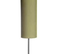Lampa i stål med textilskärm
